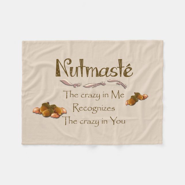 Nutmaste Fleece Blanket (Front (Horizontal))