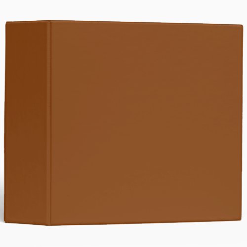 Nutmeg Brown Solid Color  Trendy Color  3 Ring Binder