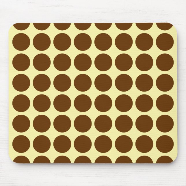 Nutmeg Cream Neutral Dots Mouse Pad (Front)