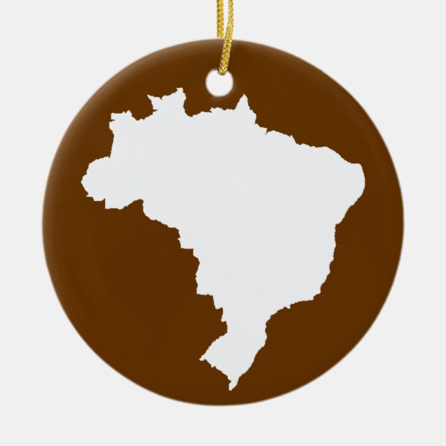 Nutmeg Festive Brazil at Emporio Moffa Ceramic Ornament (Front)