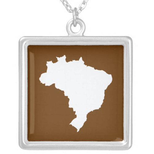 Nutmeg Festive Brazil at Emporio Moffa Silver Plated Necklace