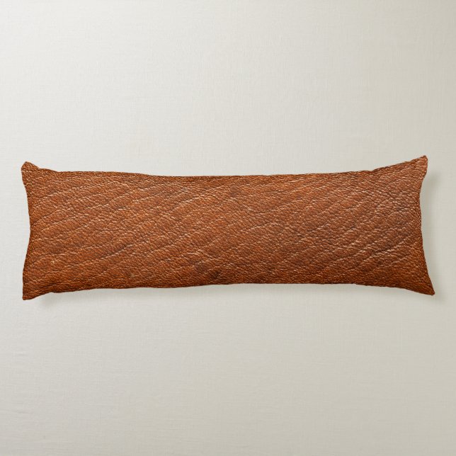 Nutmeg Leather Body Pillow (Back)