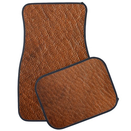 Nutmeg Leather Car Floor Mat