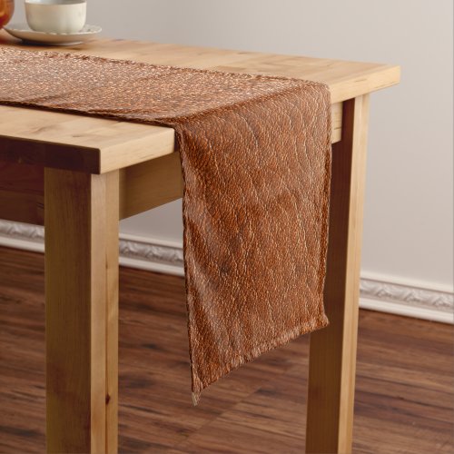 Nutmeg Leather Look Medium Table Runner