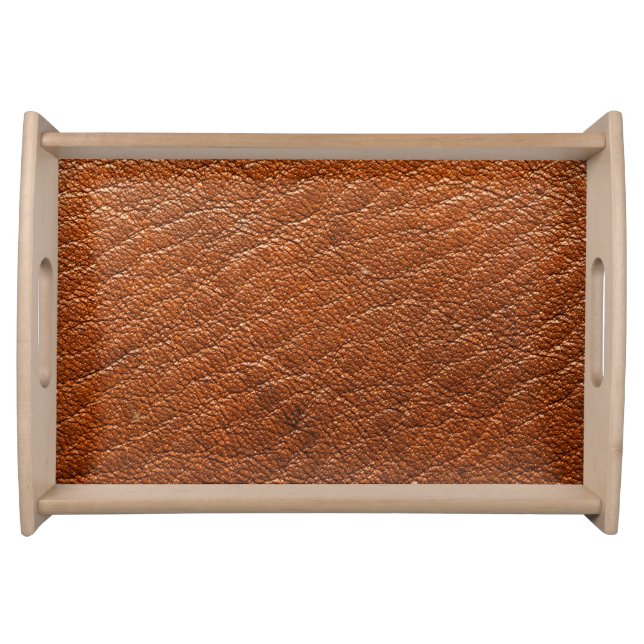 Nutmeg Leather Serving Tray (Front)