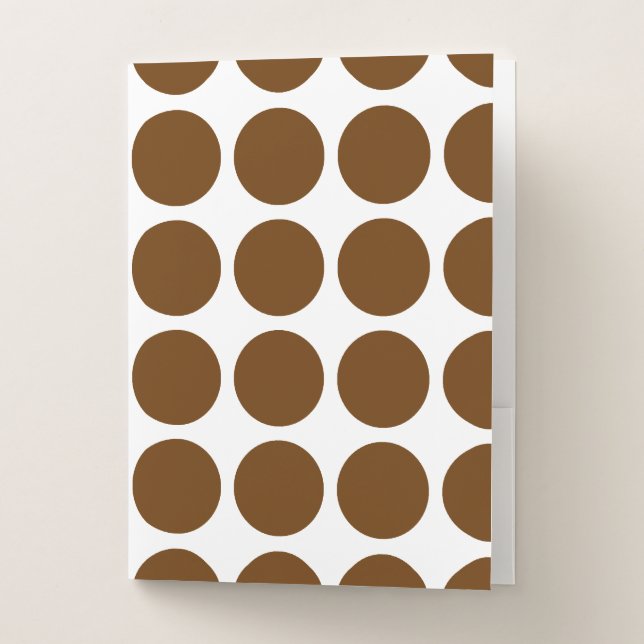 Nutmeg Neutral Dots Pocket Folder (Front)