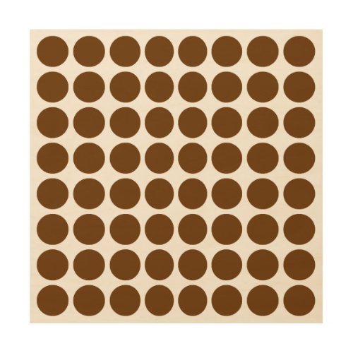 Nutmeg Neutral Dots Wood Wall Art