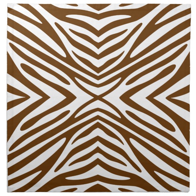 Nutmeg Neutral Zebra Napkin (Front)