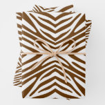 Nutmeg Neutral Zebra Wrapping Paper Sheets