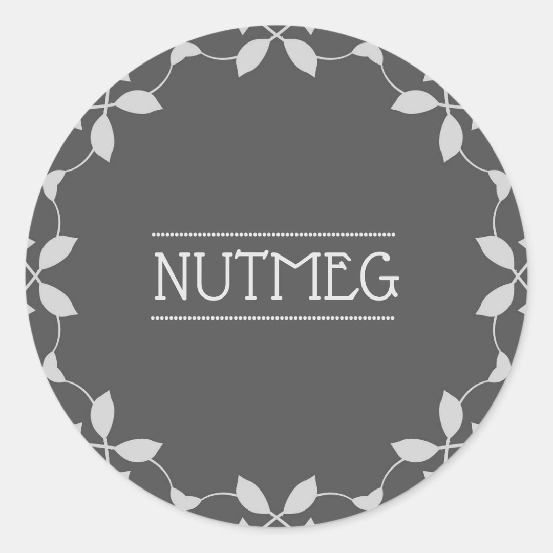 Nutmeg Spice Jar Sticker Labels Zazzle