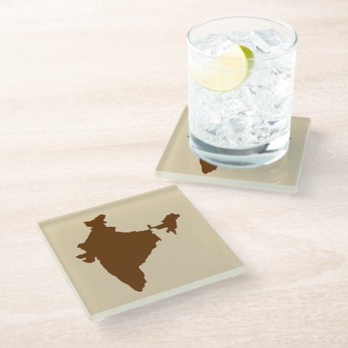 Nutmeg Spice Moods India Glass Coaster