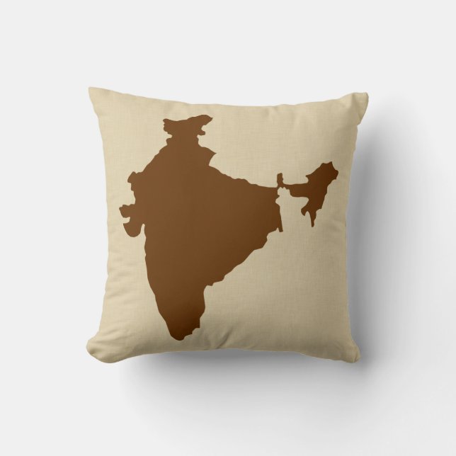 Nutmeg Spice Moods India Throw Pillow (Front)