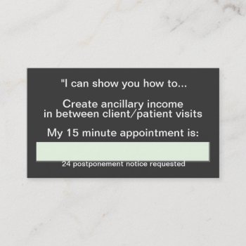 Nutrametrix Consultant Appointment Card by LearnKnowUnderstand at Zazzle