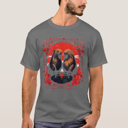 Nutria Couple Valentine T_Shirt