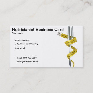 Nutricianist or Nutricionist Business Cards