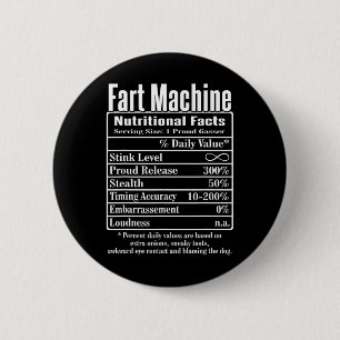Nutrion Facts Fart Machine Dad Jokes Funny Farting Button