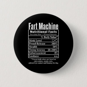 Nutrion Facts Fart Machine Dad Jokes Funny Farting Button