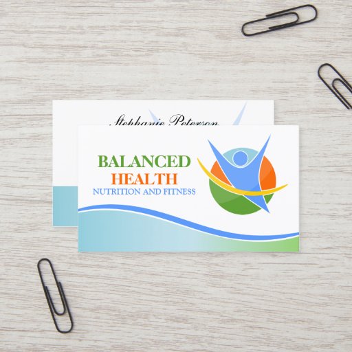 Customizable Nutrition and Fitness Coach Business Cards