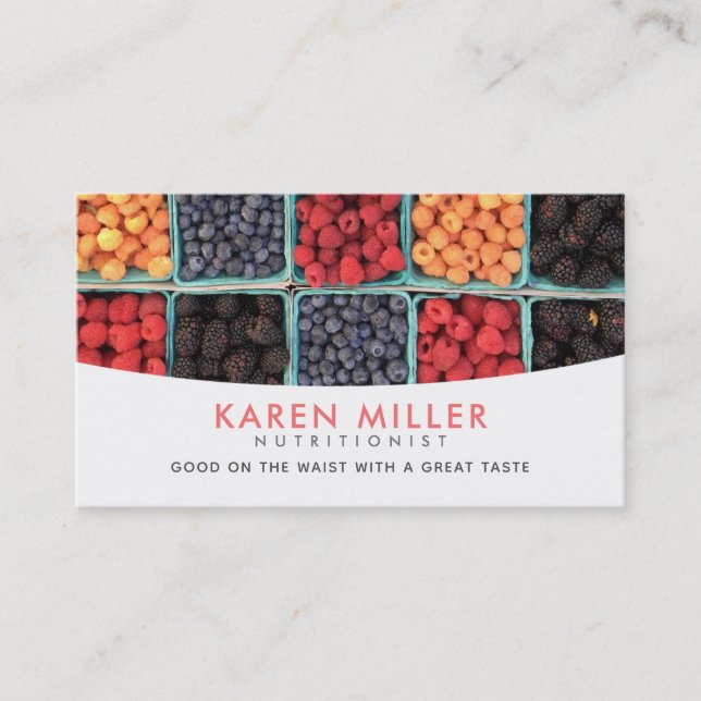 Nutrition and health Slogans Business Cards (Front)