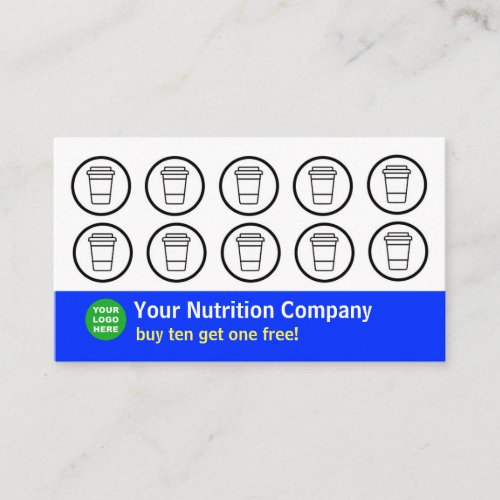 Nutrition Company Punch Card Blue