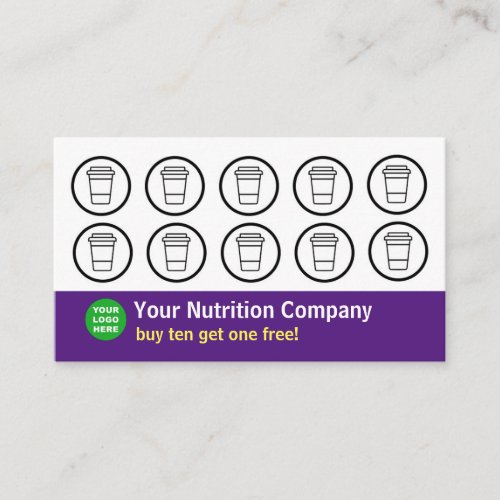 Nutrition Company Punch Card Purple