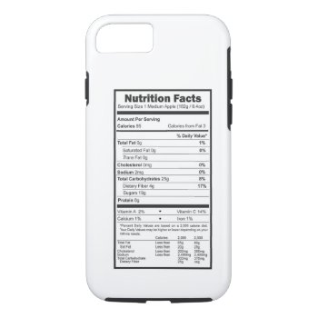 Nutrition Facts Iphone 8/7 Case by lostlit at Zazzle