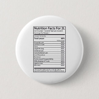 Nutrition Facts For A 2L Pinback Button