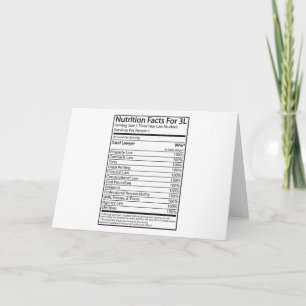 Nutrition Facts For A 3L Card