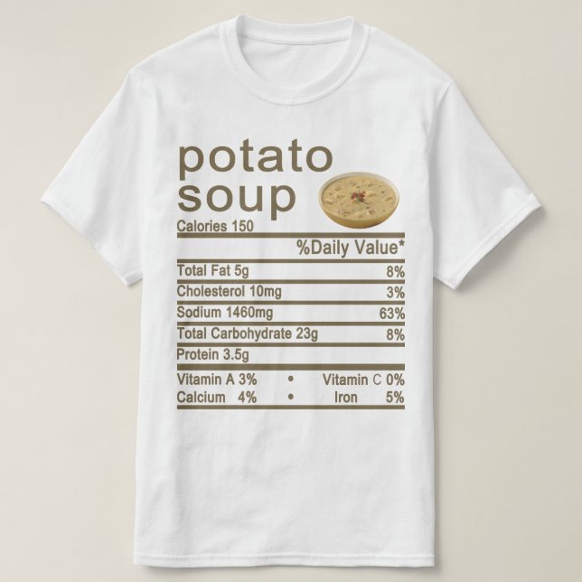 Nutrition Facts label T-Shirt (Design Front)