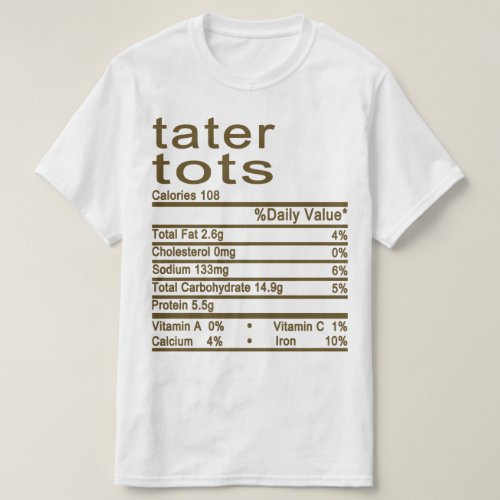 Nutrition Facts label T_Shirt
