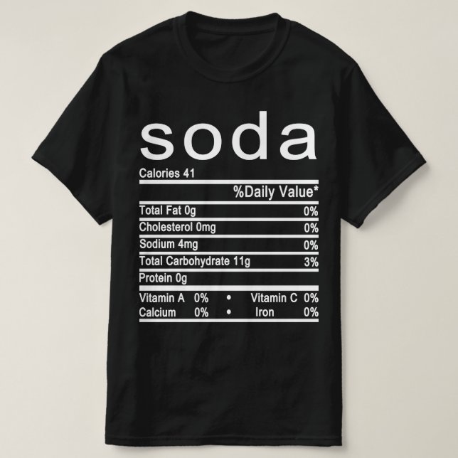 Nutrition Facts label T-Shirt (Design Front)