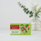 Nutrition Health Foods Business Card (Standing Front)