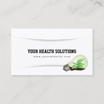Nutrition Health Solutions Modern Bio-tech Business Card by cardfactory at Zazzle