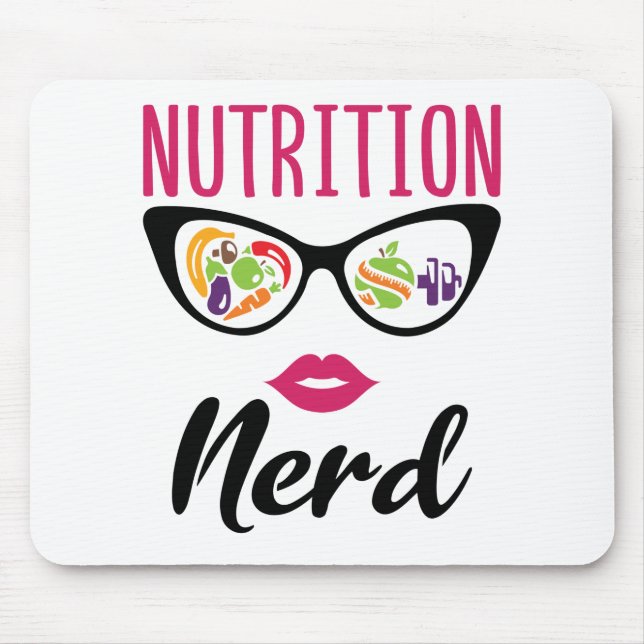 Nutrition Nerd Nutritionist Dietitian Mouse Pad (Front)