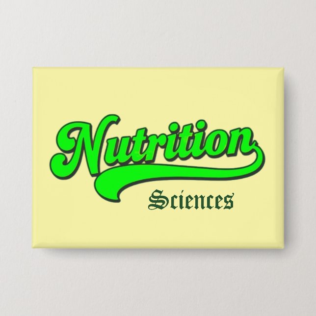 "Nutrition Sciences" Y Large Rectangle Button (Front)