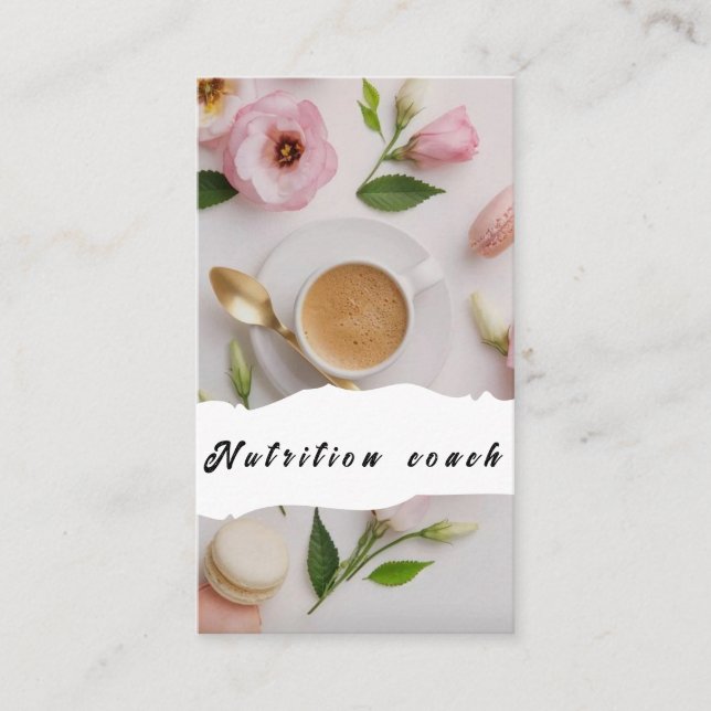 Nutrition Therapist Health and Wellness Business Card (Front)