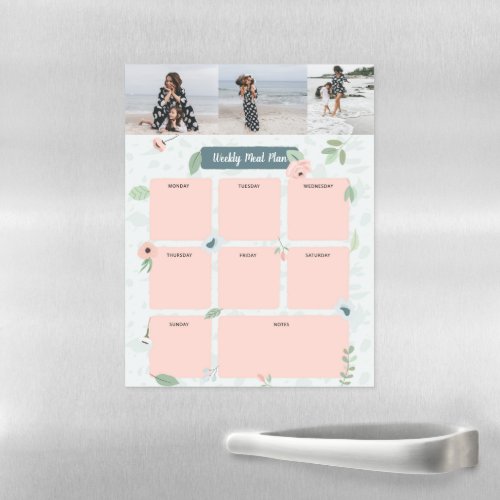 Nutrition Weekly Meal Planner Personalized Magnetic Dry Erase Sheet