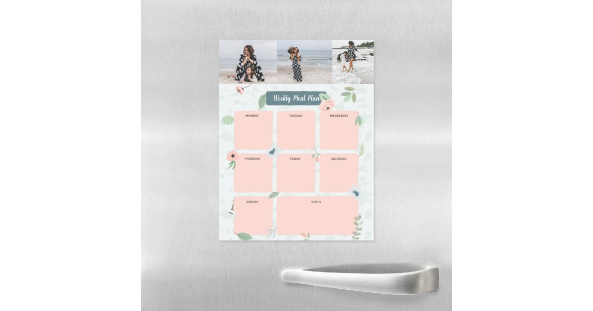 Nutrition Weekly Meal Planner Personalized Magnetic Dry Erase Sheet ...