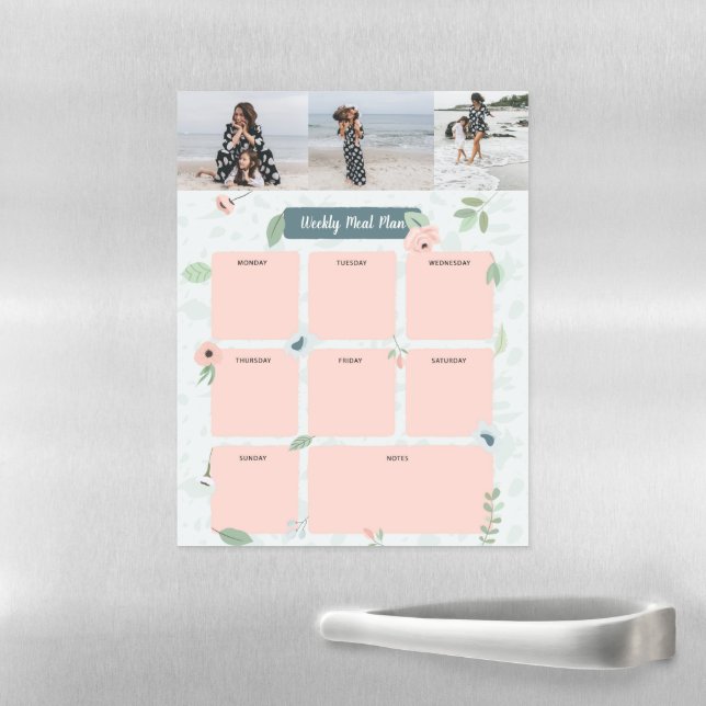 Nutrition Weekly Meal Planner Personalized Magnetic Dry Erase Sheet (In Situ)