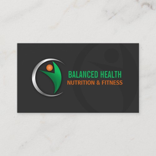 Nutrition Wellness and Fitness Coach Business Card Template