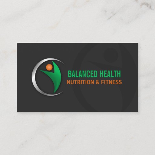 Customizable Nutrition Wellness and Fitness Coach Business Card Template