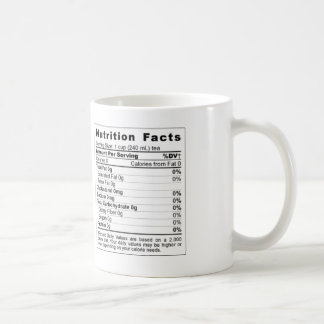 Nutritional Facts Coffee Mug