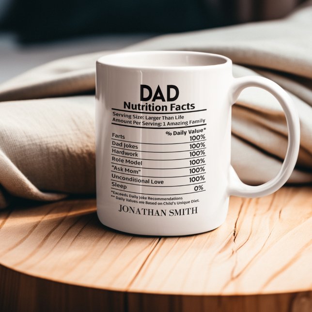 Nutritional Facts Dad, Funny Dad Mug (Creator Uploaded)