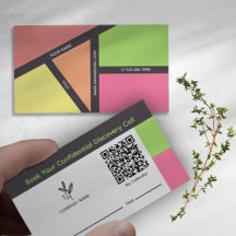 Nutritionist Booking Business Cards with QR code