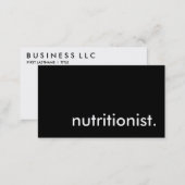 nutritionist. business card (Front/Back)