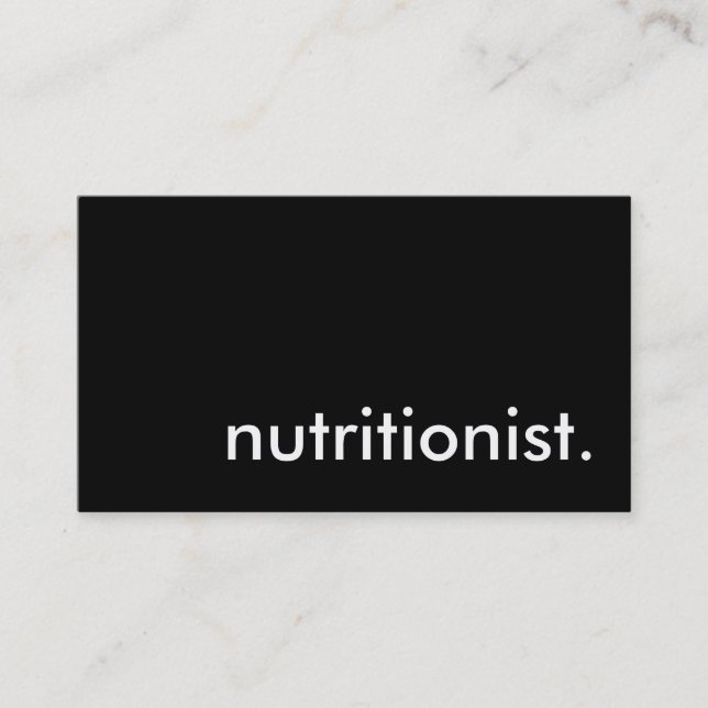 nutritionist. business card (Front)
