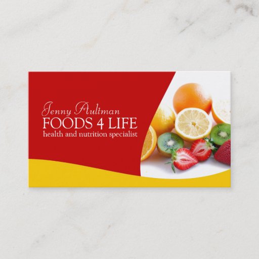 Customizable Nutritionist Business Card