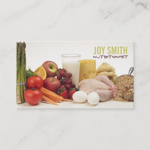 Nutritionist Business Cards