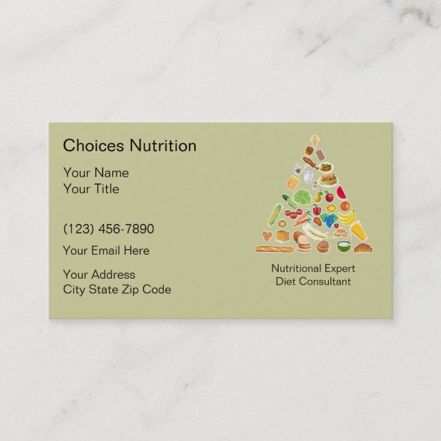 Nutritionist Business Cards (Front)
