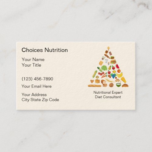 Nutritionist Business Cards